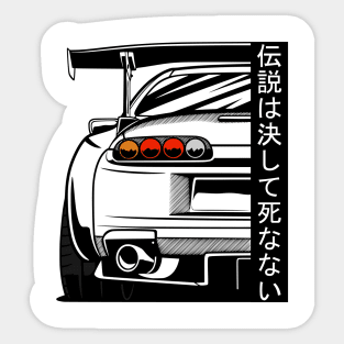 Supra 2JZ JDM Tuning Car 90s "Legends never die" Sticker